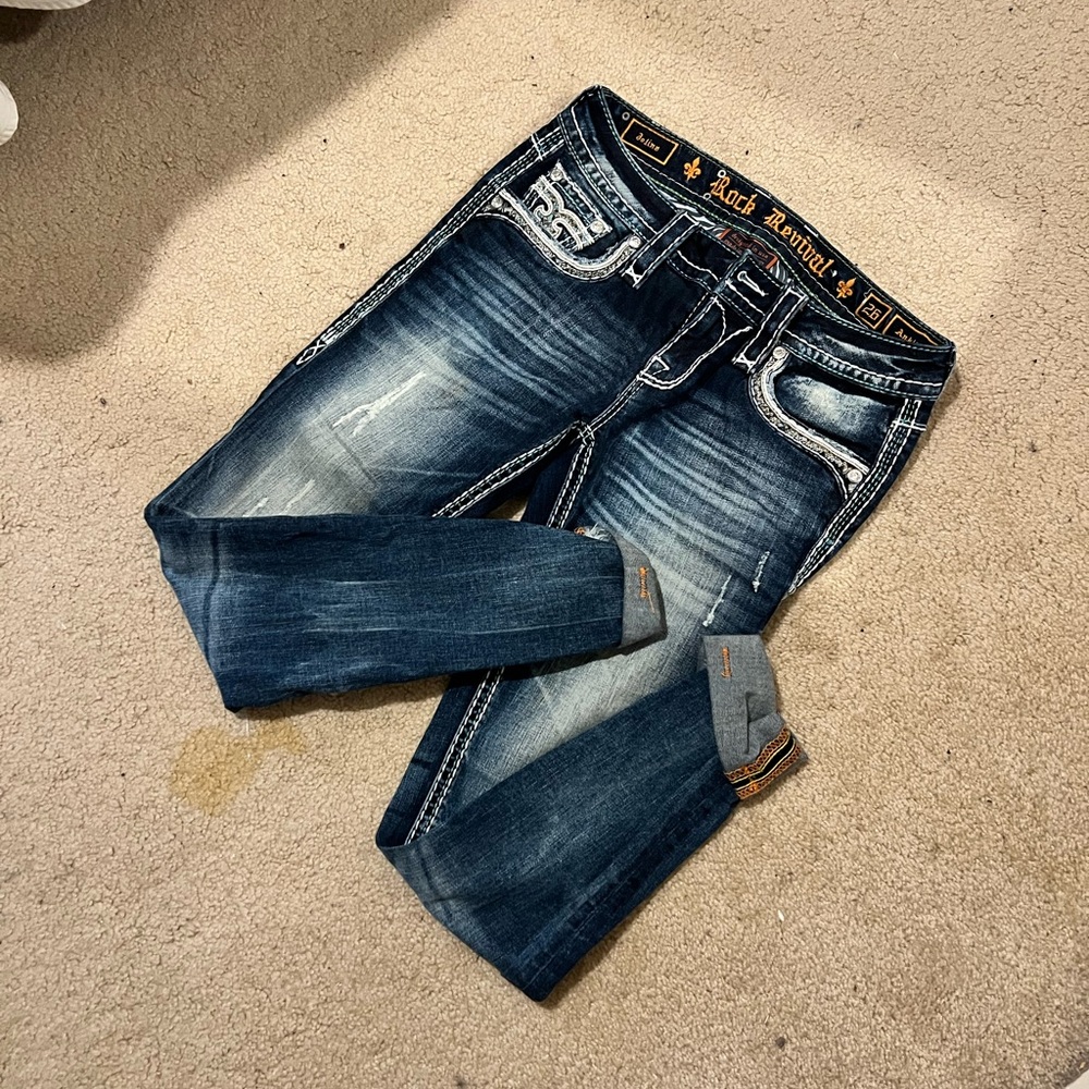Rock Revival Men's Dark Blue Skinny Jeans
